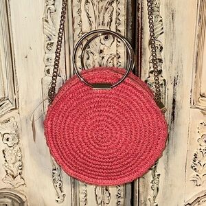 Pretty in Pink Cylinder Weaved Unique Bag Dressy Casual FairyCore CottageCore